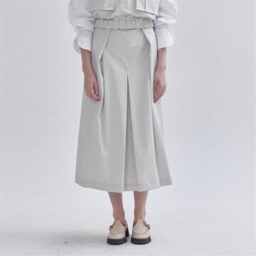 [라이] LIE 비죠 포인트 핀턱 스커트 그레이