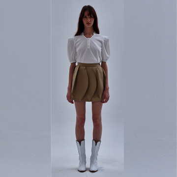 [라이] LIE 커비 벌룬 숏 스커트 베이지