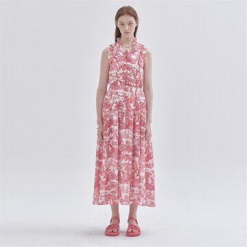 [라이] LIE 레드 울프 랜드스케이프 패턴 원피스