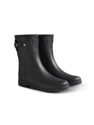 [WOMEN] 리파인드 아일렛 버클 숏 레인부츠 - 블랙 WFS2299RMABLK