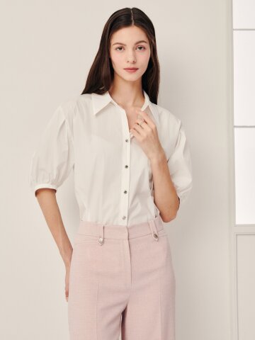 볼륨 슬리브 셔츠 블라우스 