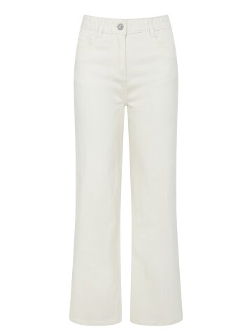 슬릿 밴딩 일자핏 데님 팬츠 