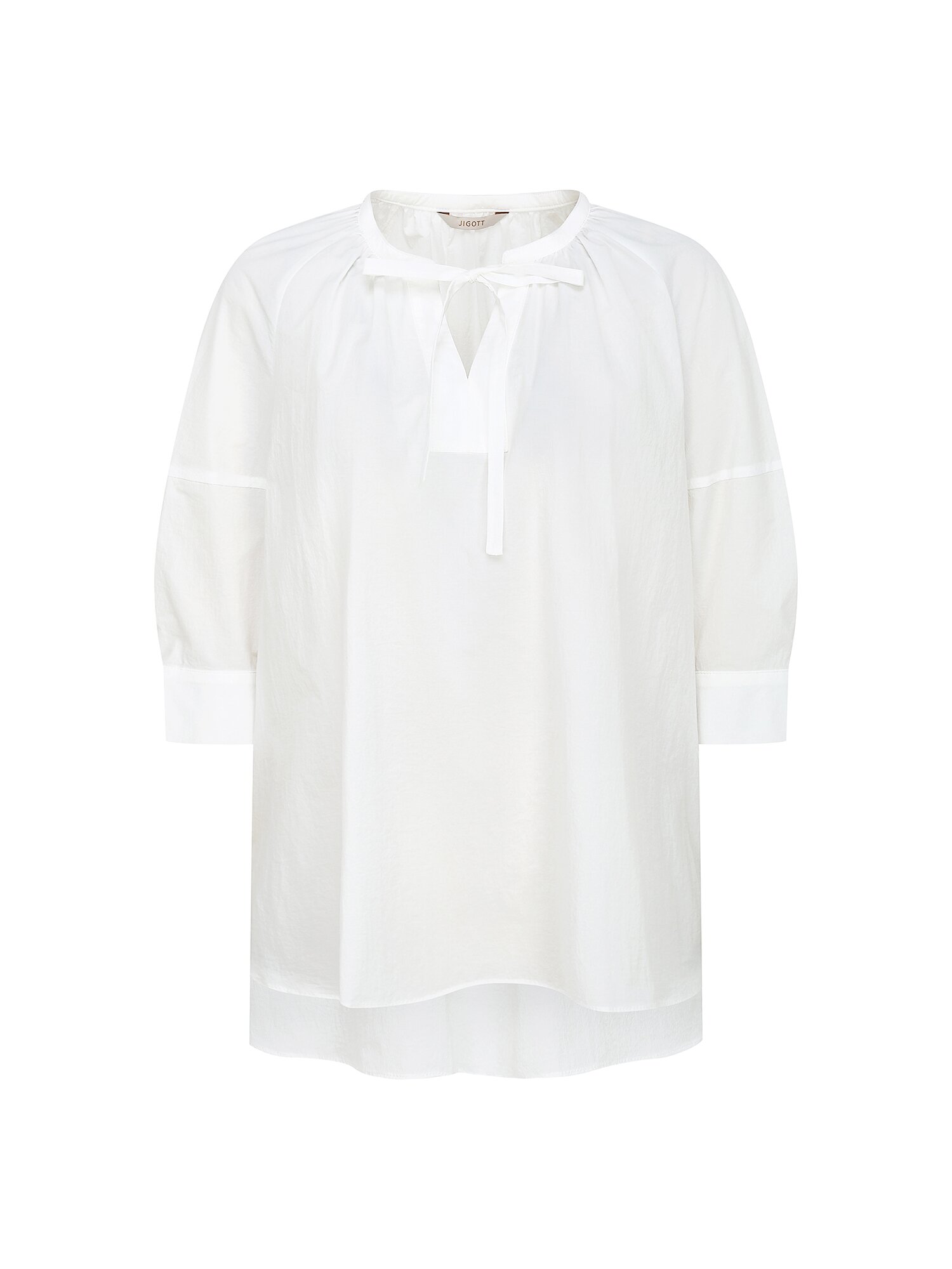 볼륨 슬리브 튜닉 블라우스 (WHITE)