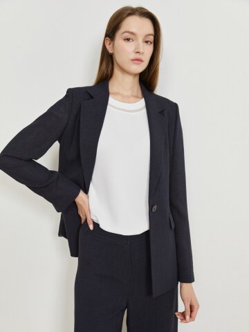 사이드 슬릿 싱글 원버튼 재킷 