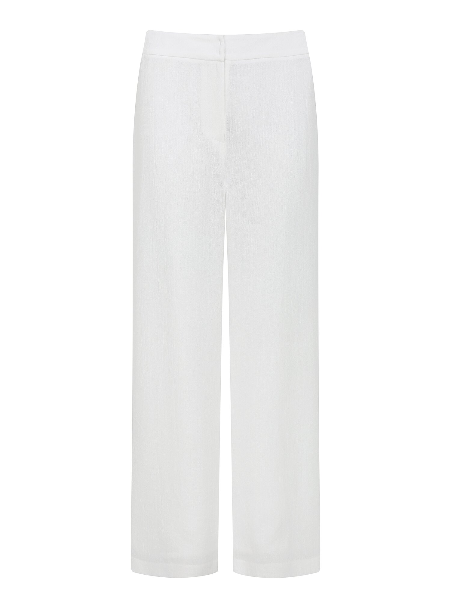 백 밴딩 와이드 일자핏 팬츠 (WHITE)