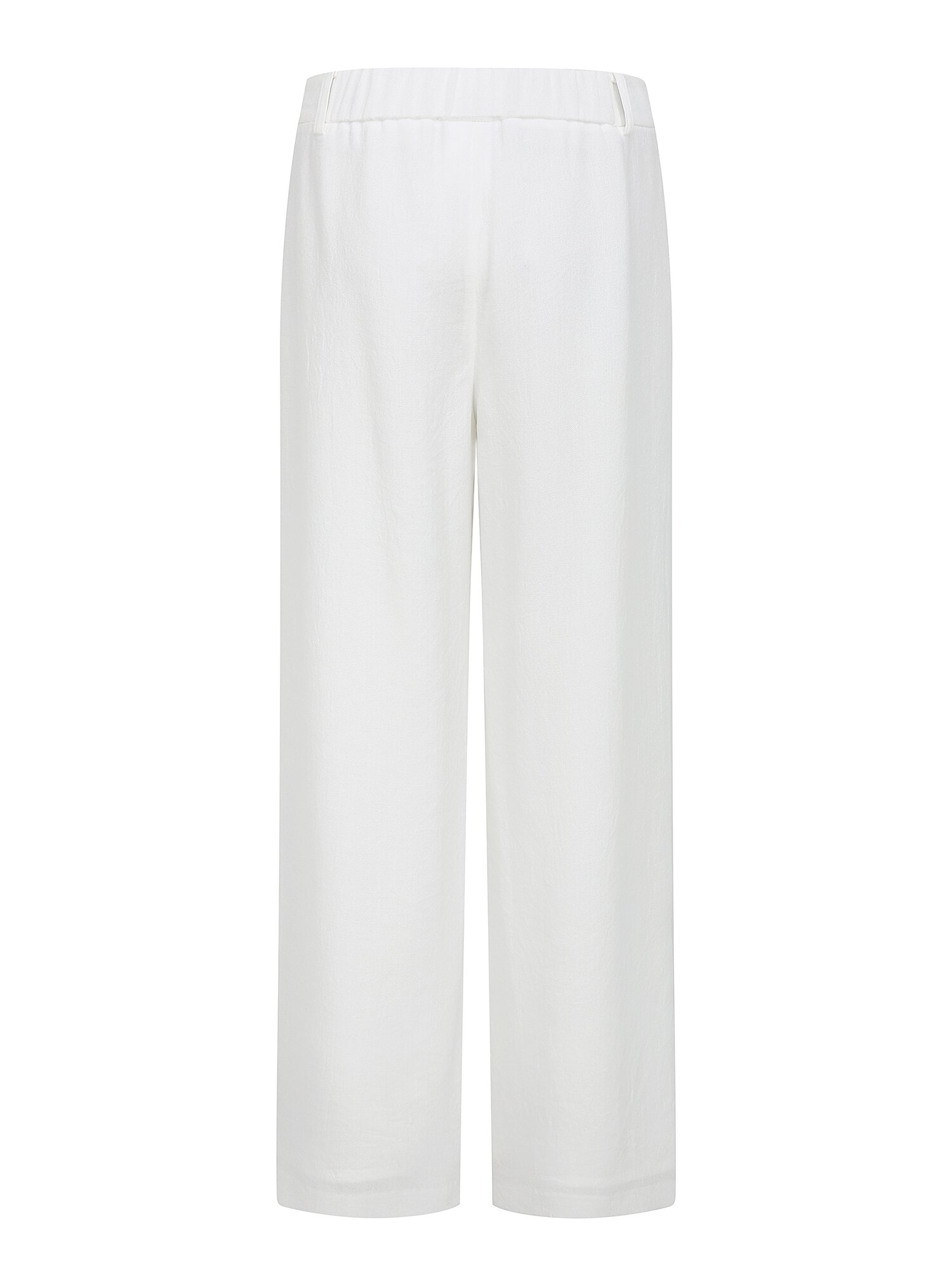 백 밴딩 와이드 일자핏 팬츠 (WHITE)