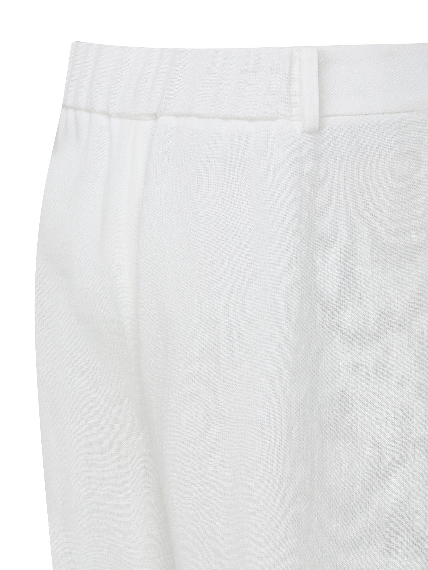 백 밴딩 와이드 일자핏 팬츠 (WHITE)