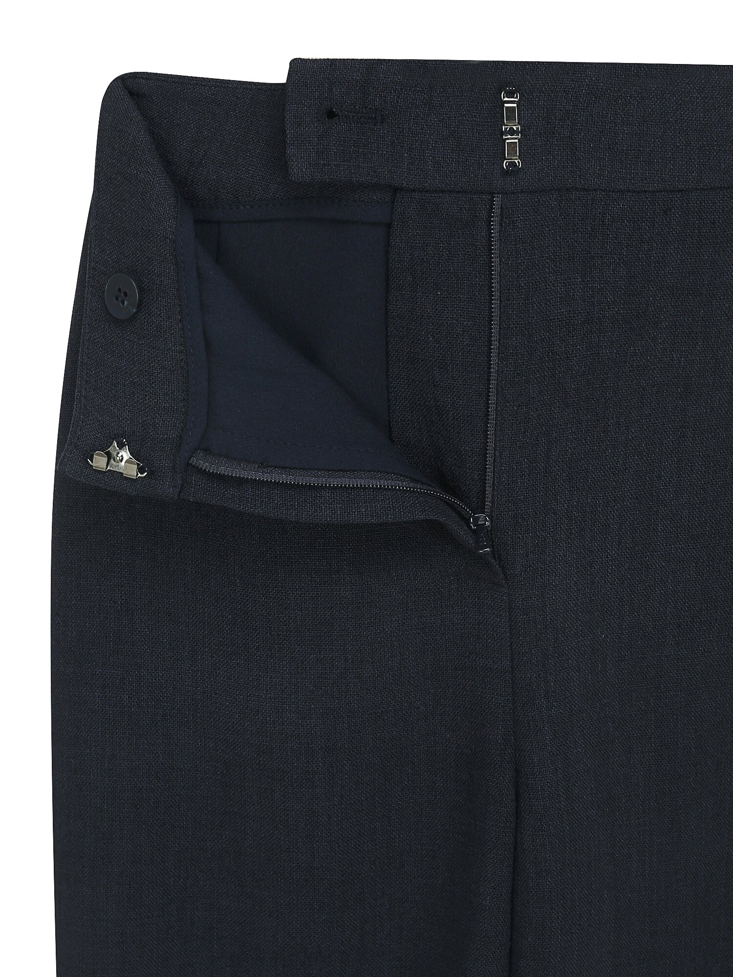 백 밴딩 와이드 일자핏 팬츠 (NAVY)