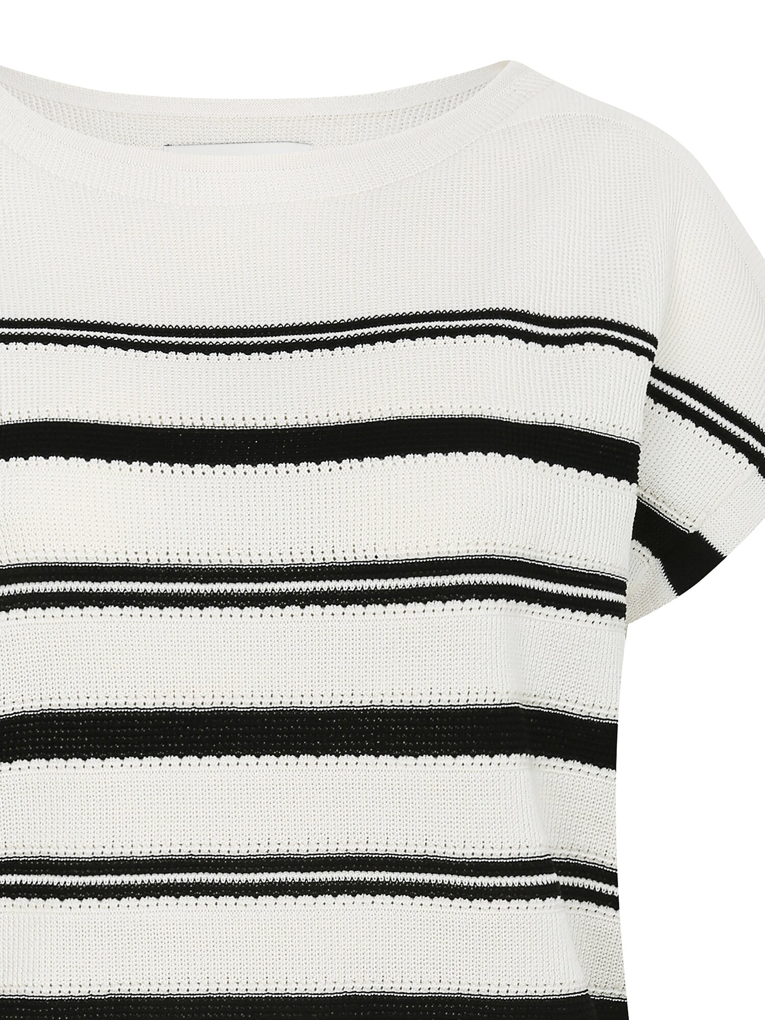 스트라이프 홀가먼트 풀오버 니트 (STRIPE BLACK)