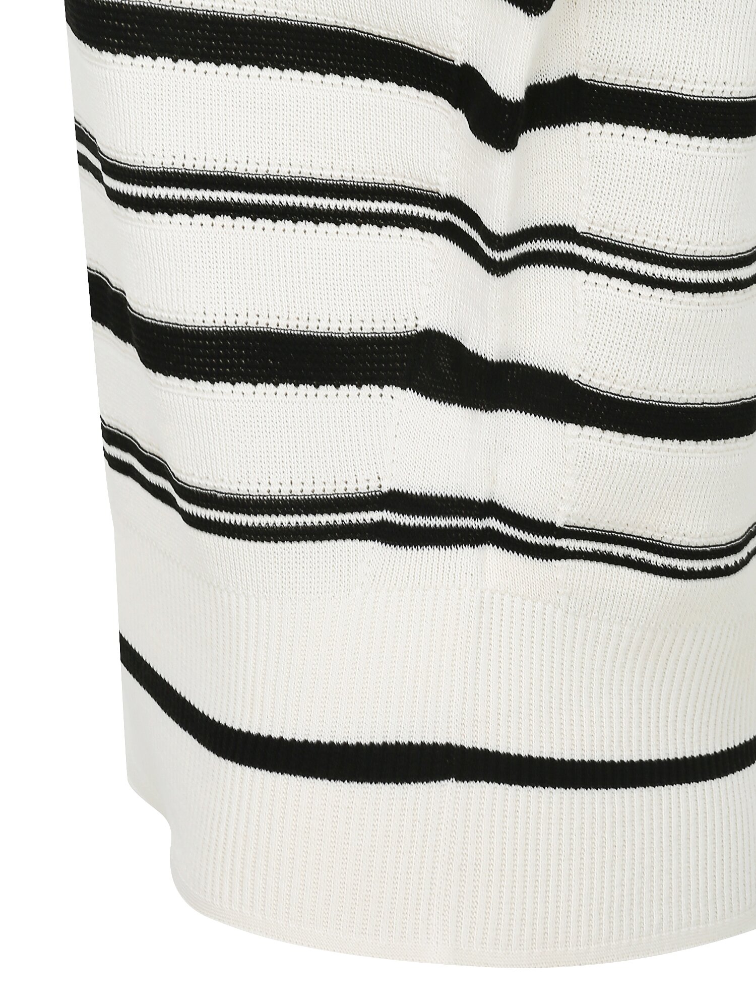 스트라이프 홀가먼트 풀오버 니트 (STRIPE BLACK)