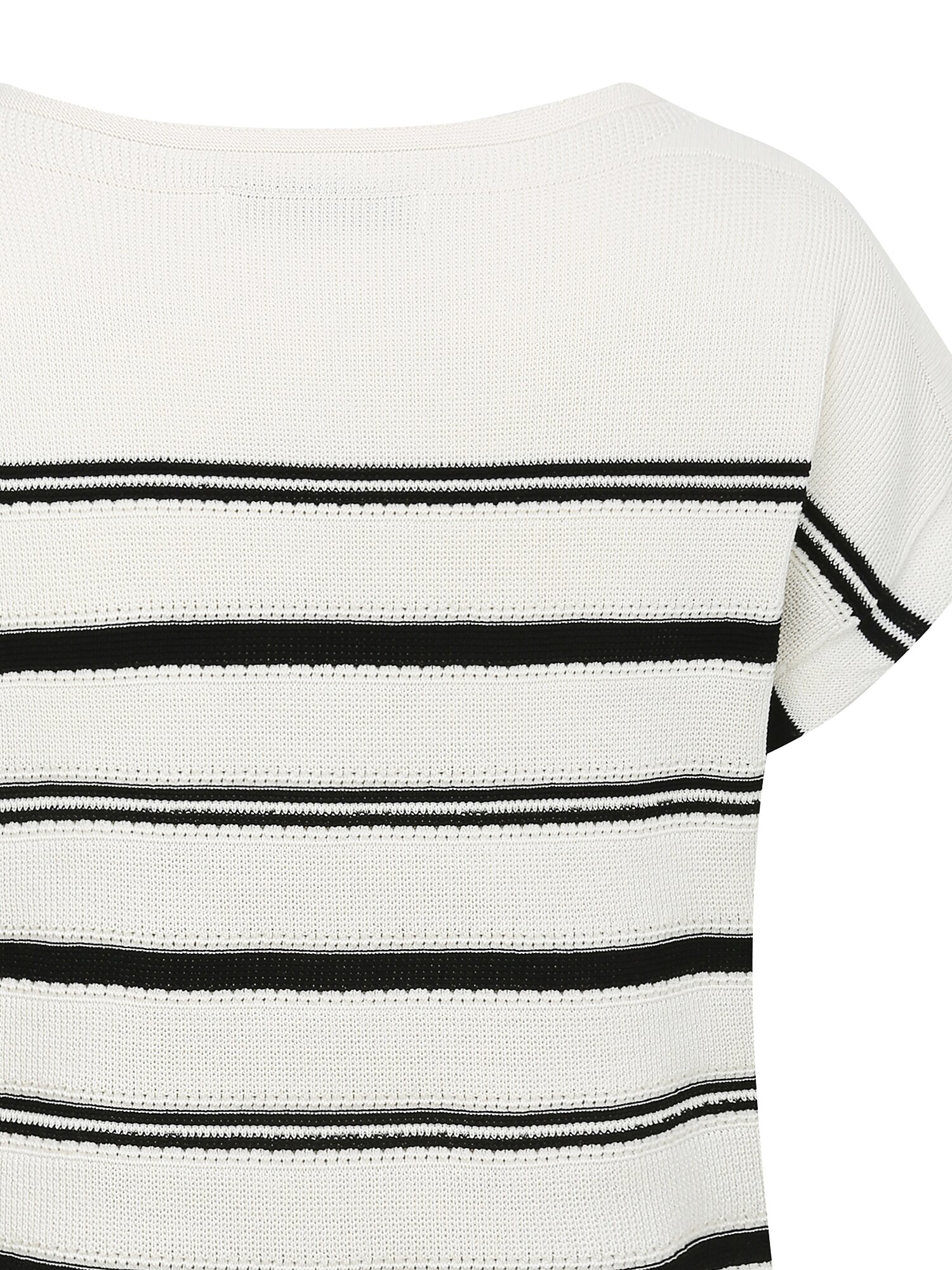 스트라이프 홀가먼트 풀오버 니트 (STRIPE BLACK)