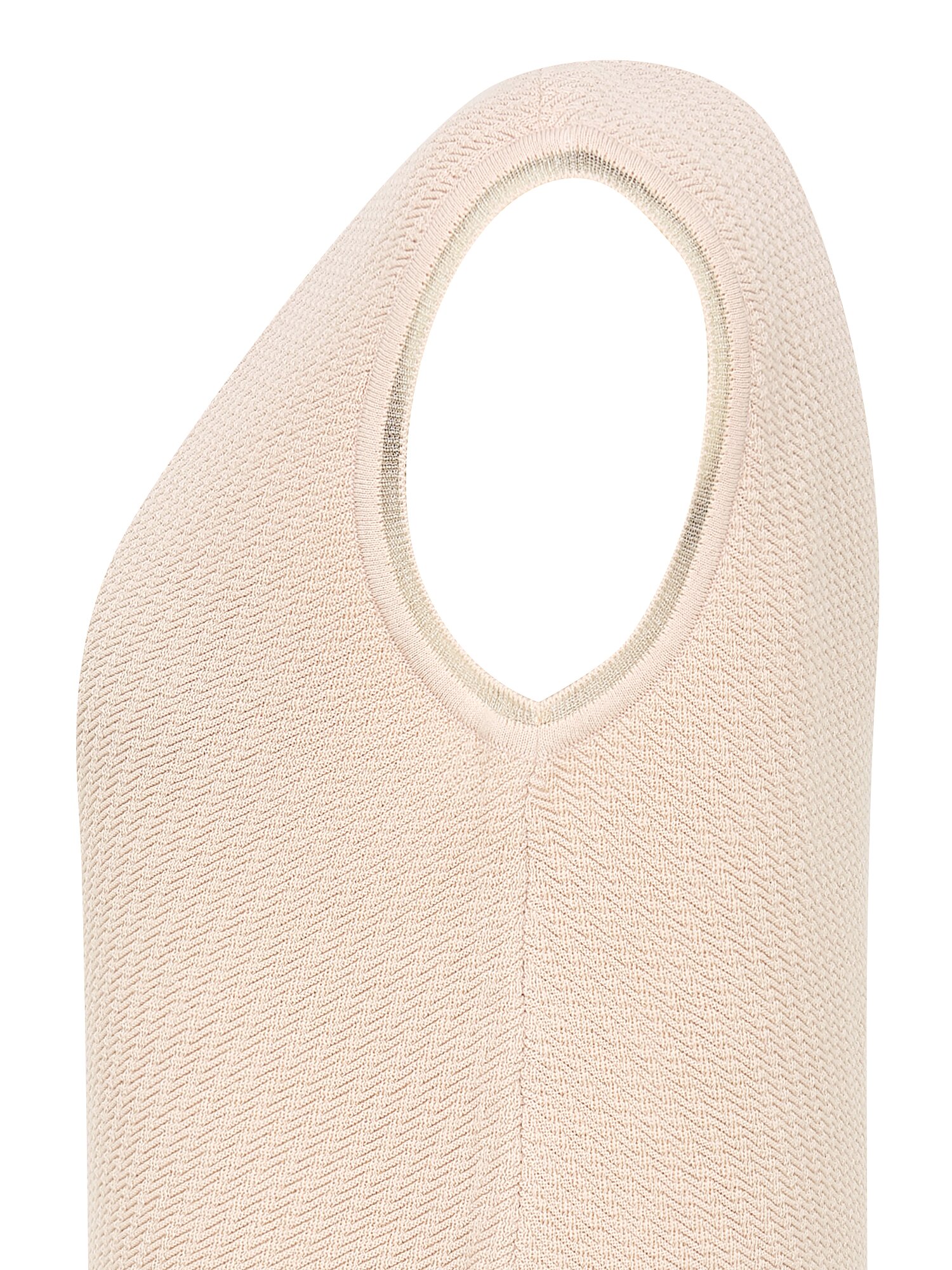 골지 라운드넥 슬리브리스 니트 (BEIGE)