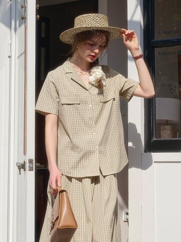 SR_Poetry plaid sleeveless shirt