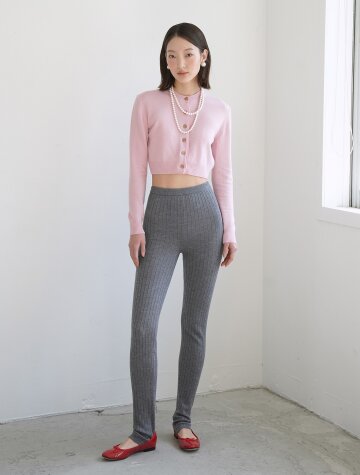 퓨어 울 골지 레깅스 (그레이)