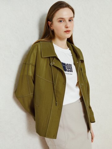 데일리 스트링 윈드브레이커 점퍼 