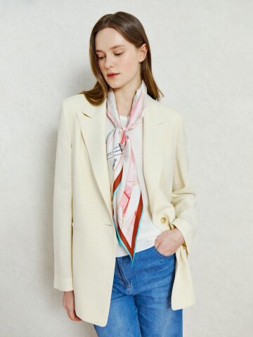 린넨 블렌드 클래식 재킷 