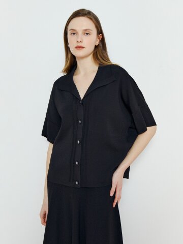 소프트 오픈 카라 가디건 