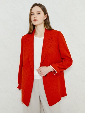 린넨 블렌드 클래식 재킷 