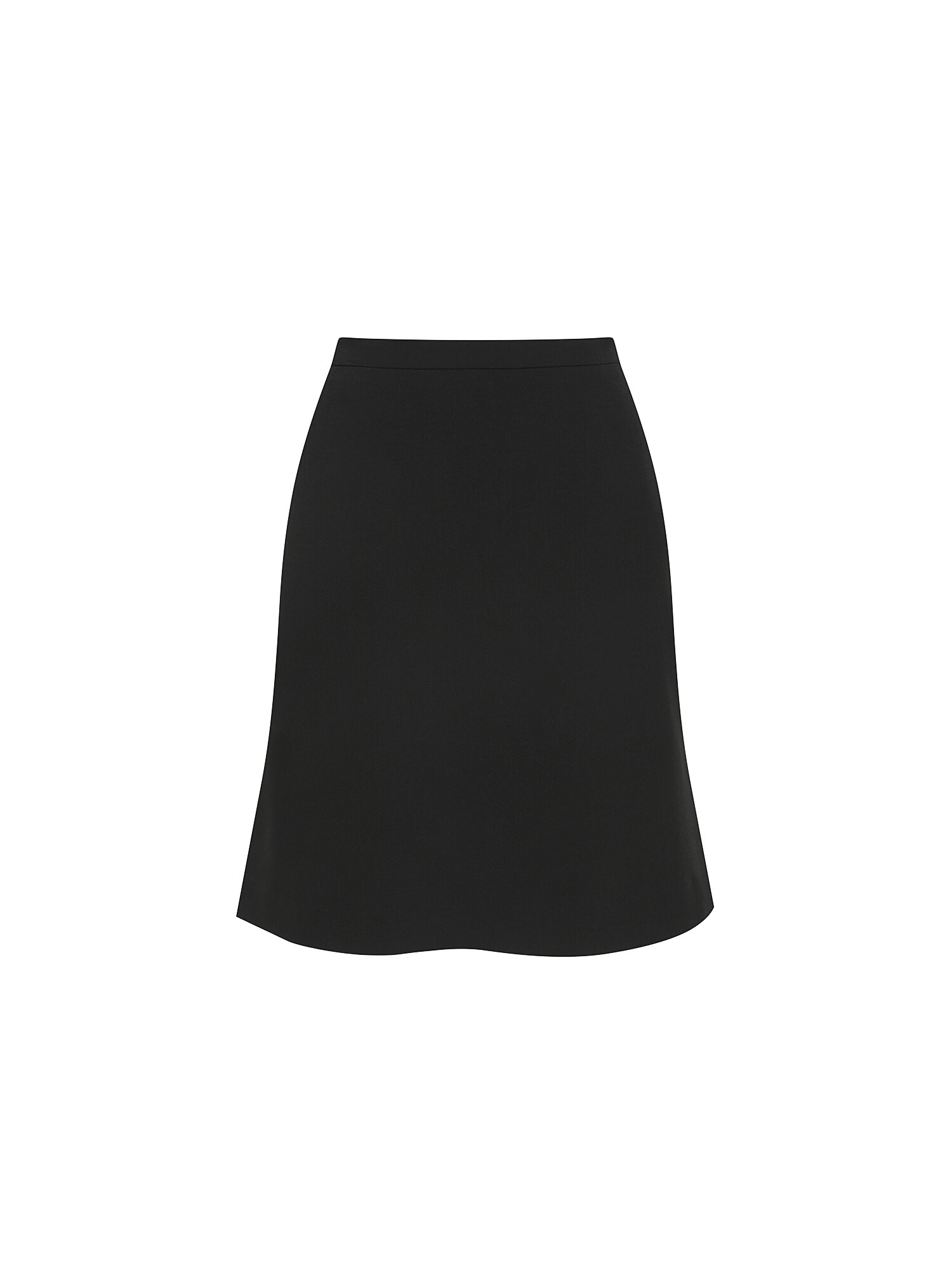사이드 플리츠 A라인 스커트 (BLACK)