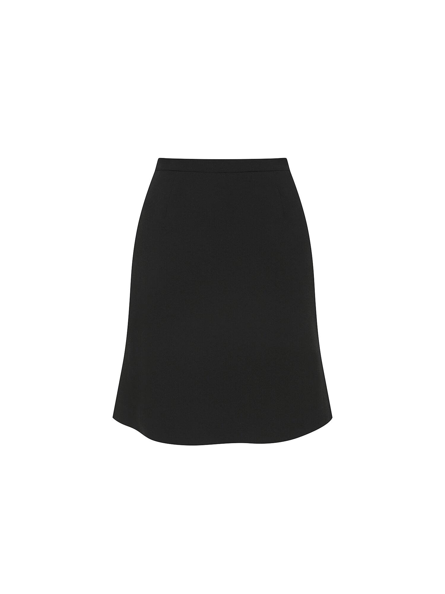 사이드 플리츠 A라인 스커트 (BLACK)