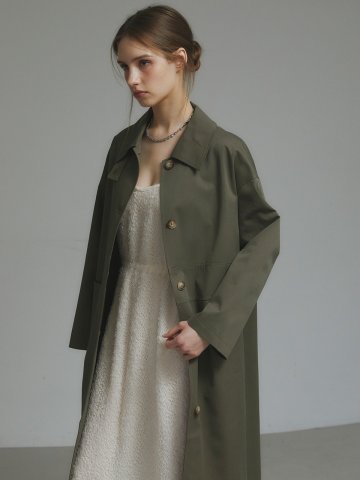 [레이허] Austin Balmacaan Trench [KHAKI GREY]
