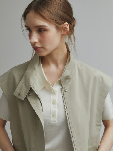 [레이허] Fisherman Overfit Vest [GREY]