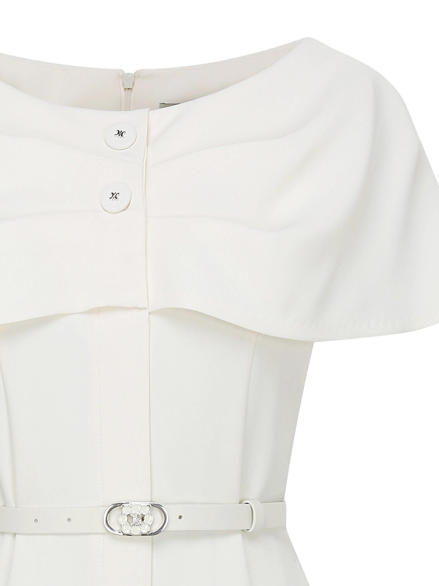 케이프 레이어 플레어 원피스 (CREAM)