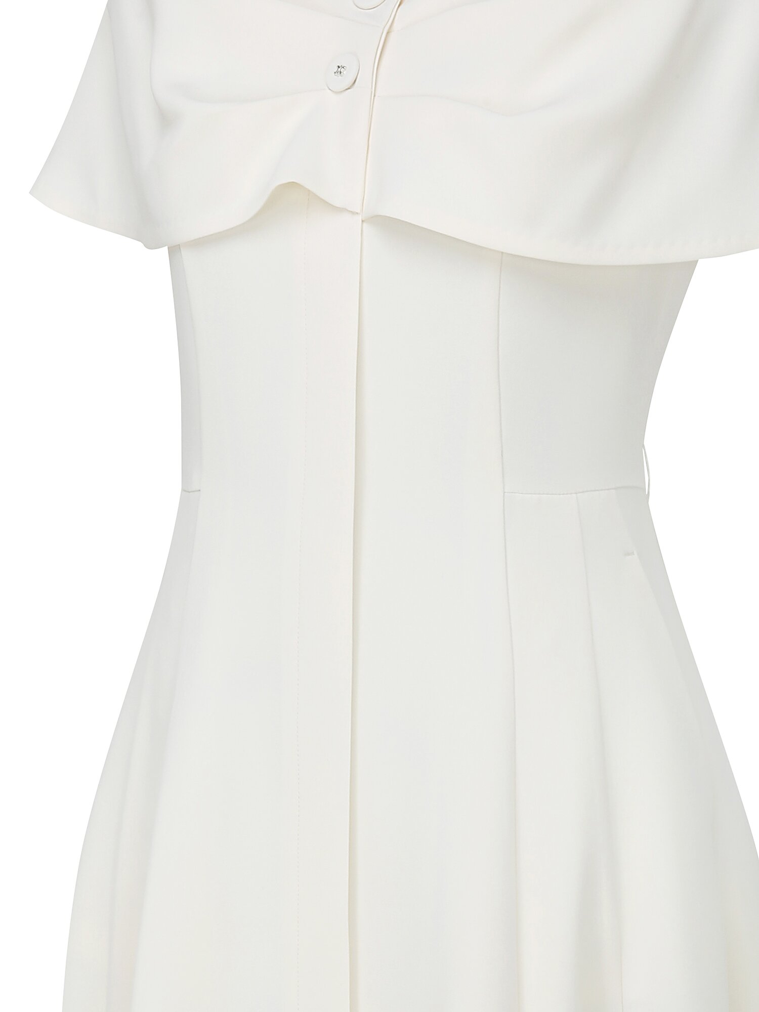 케이프 레이어 플레어 원피스 (CREAM)