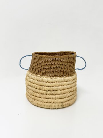 Blue handle basket