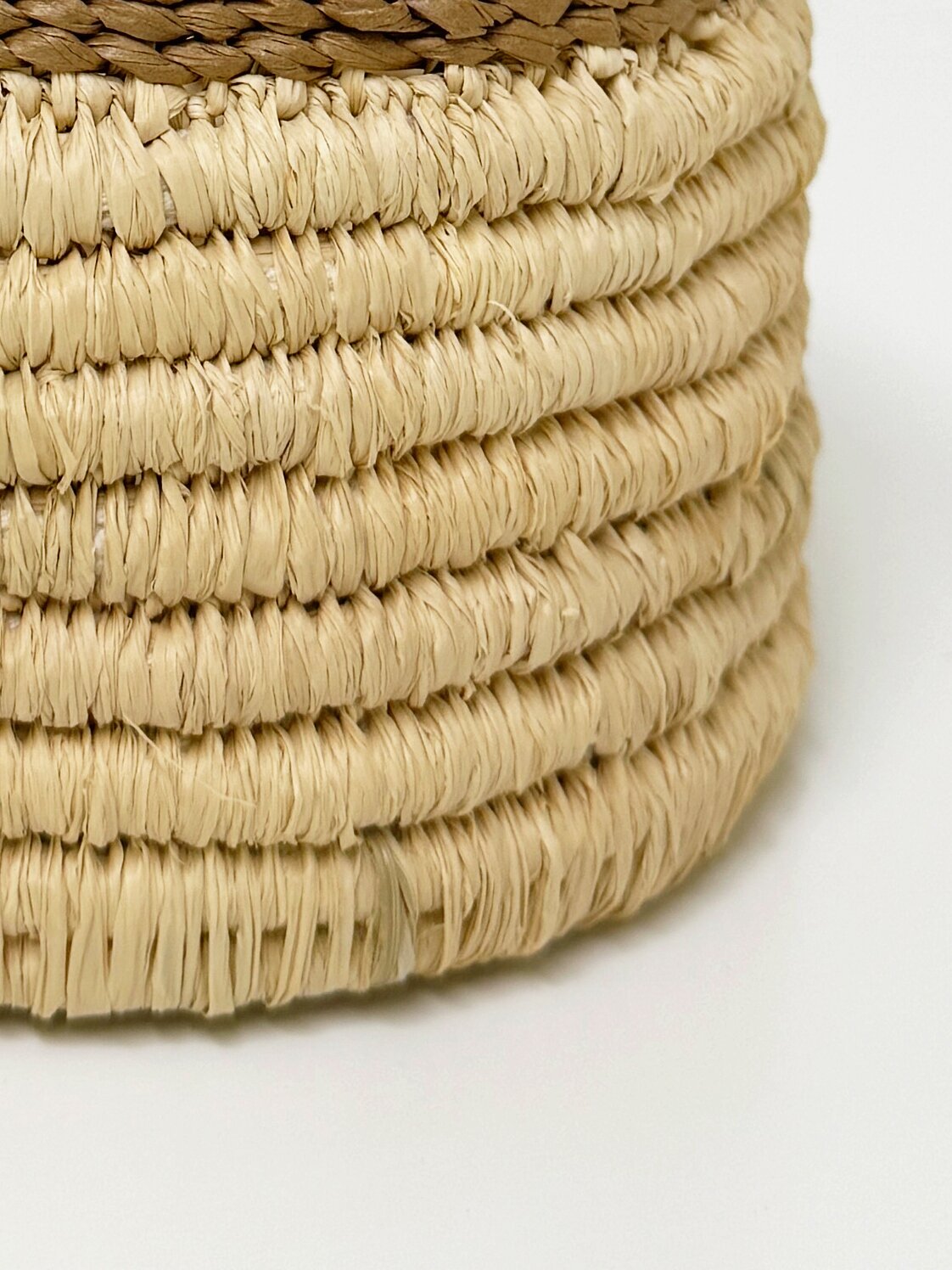 Blue handle basket