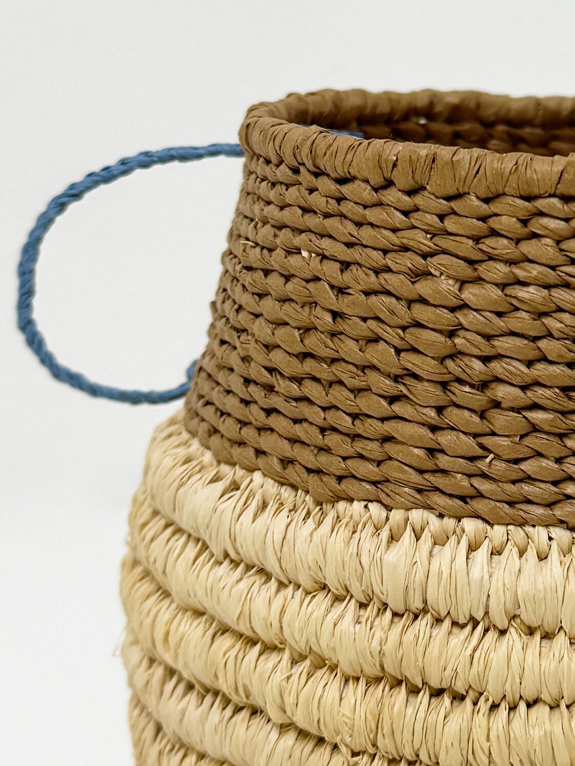 Blue handle basket