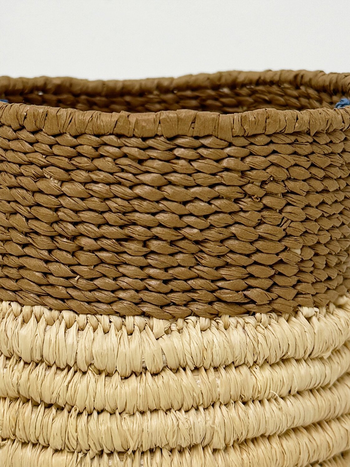 Blue handle basket