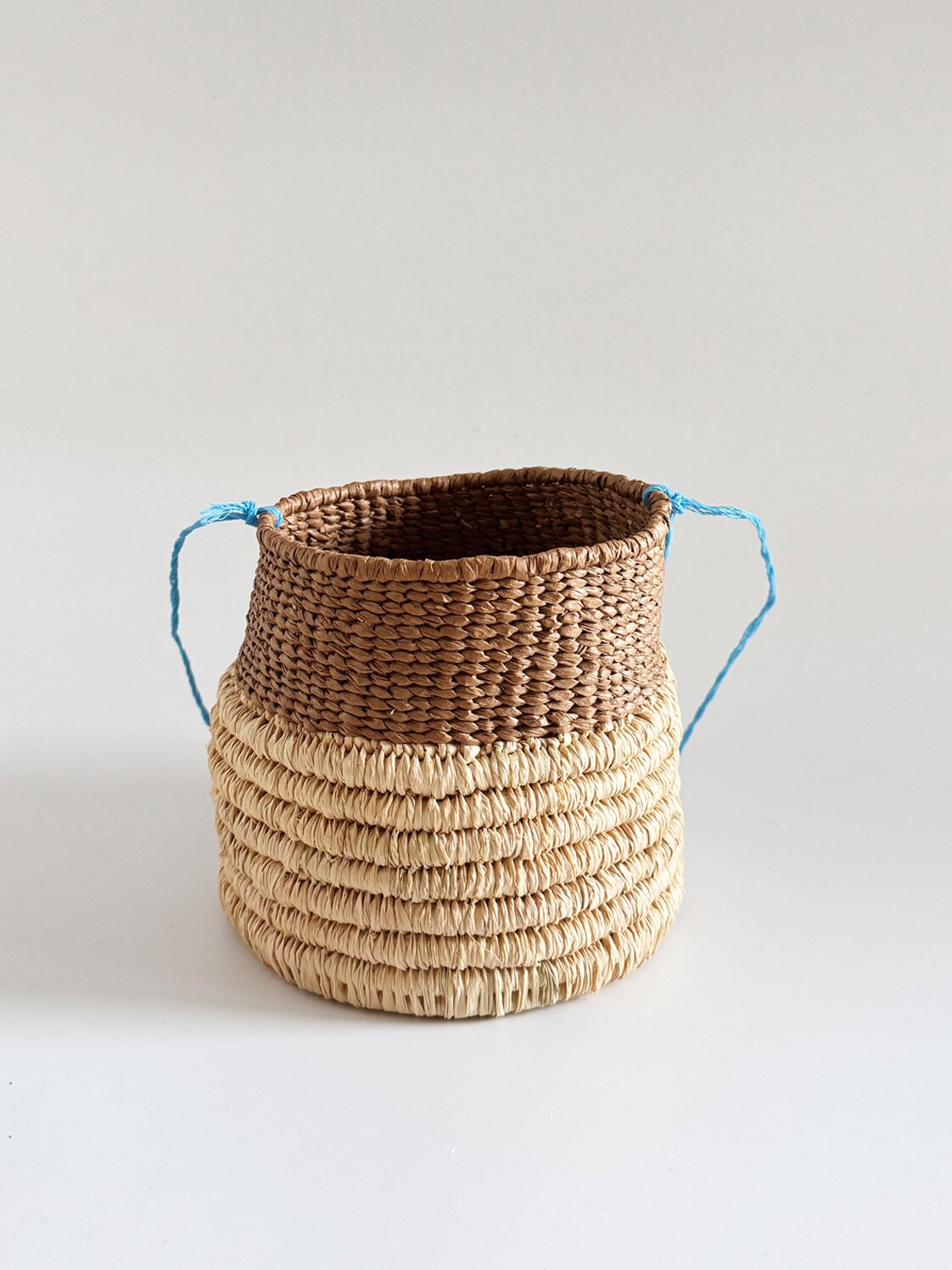 Blue handle basket
