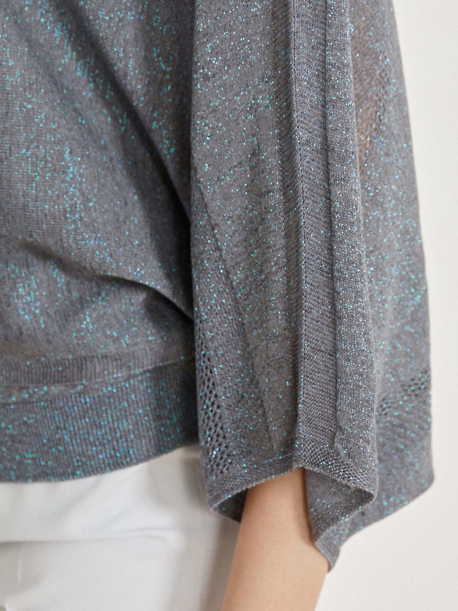 글리터 레이어드 니트 +니트 세트 (GREY)