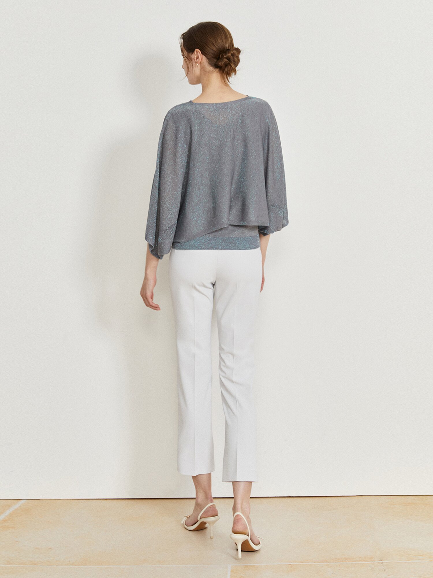 글리터 레이어드 니트 +니트 세트 (GREY)