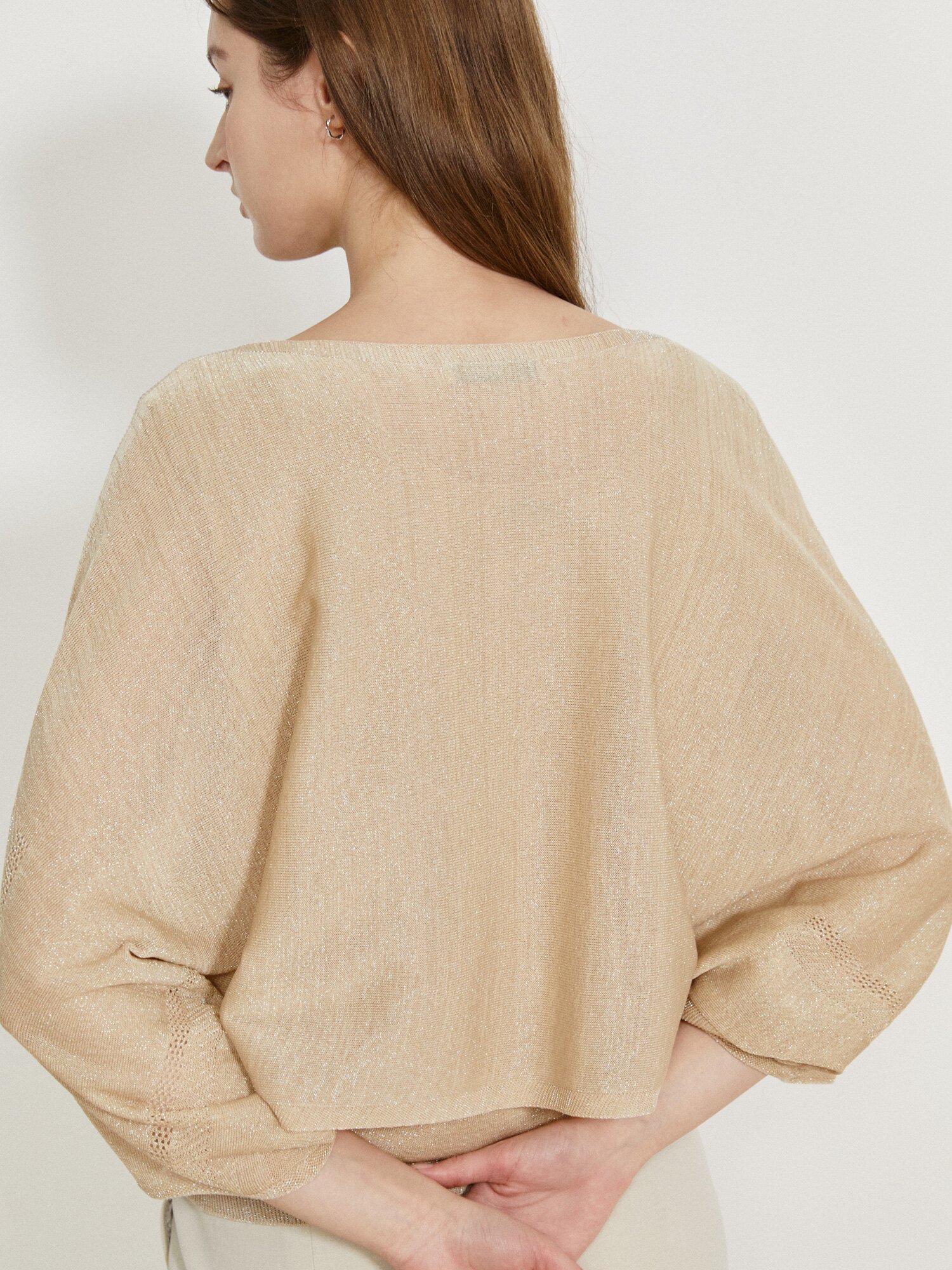 글리터 레이어드 니트 +니트 세트 (BEIGE)