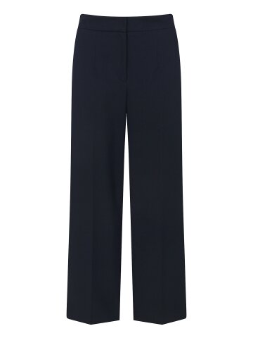 플랩 백 밴딩 와이드 팬츠 