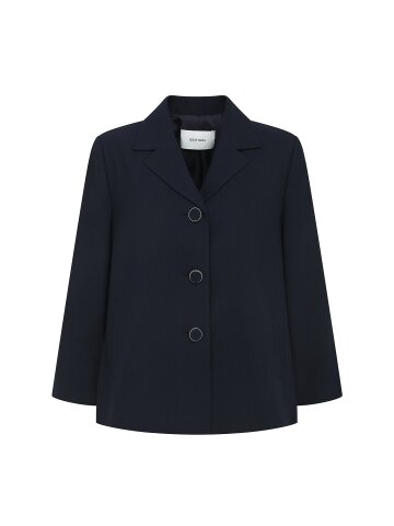 사이드 플리츠 오픈 칼라 재킷 