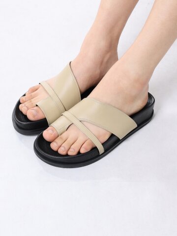 스트랩 페어 쪼리 슬리퍼(4cm)_베이지,버건디, 블랙