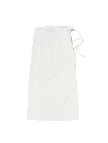 랩 나일론 롱 스커트 (아이보리)