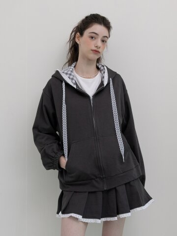 AR_Hooded sweatshirt and skirt set_2color