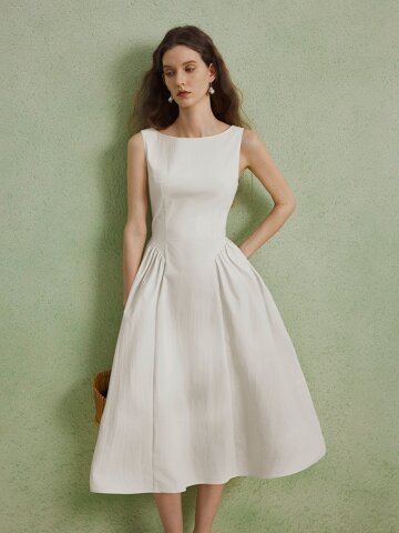 YY_Waist sleeveless dress_3color