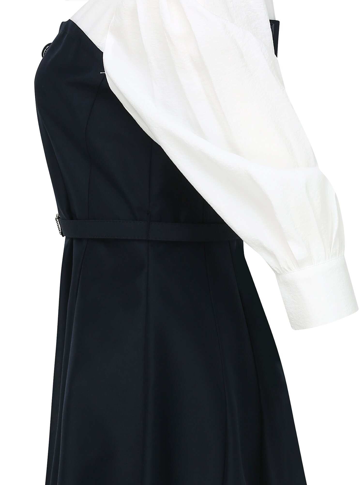 오간자 배색 뷔스티에 원피스 (DARK NAVY)