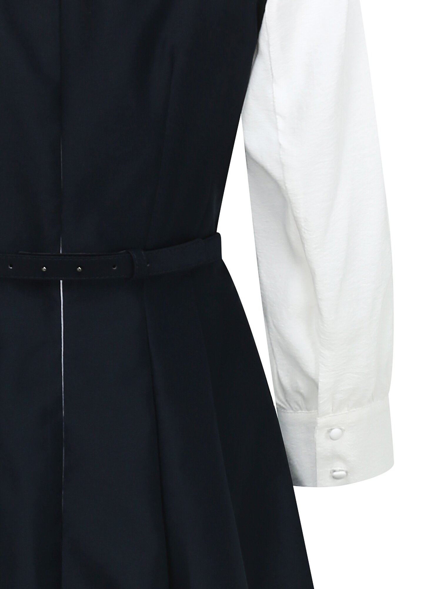 오간자 배색 뷔스티에 원피스 (DARK NAVY)