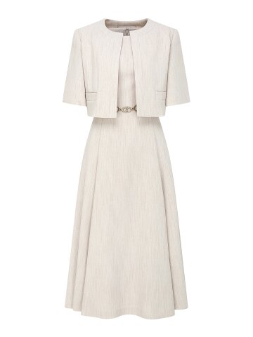 스퀘어 플레어 원피스 +재킷 세트 