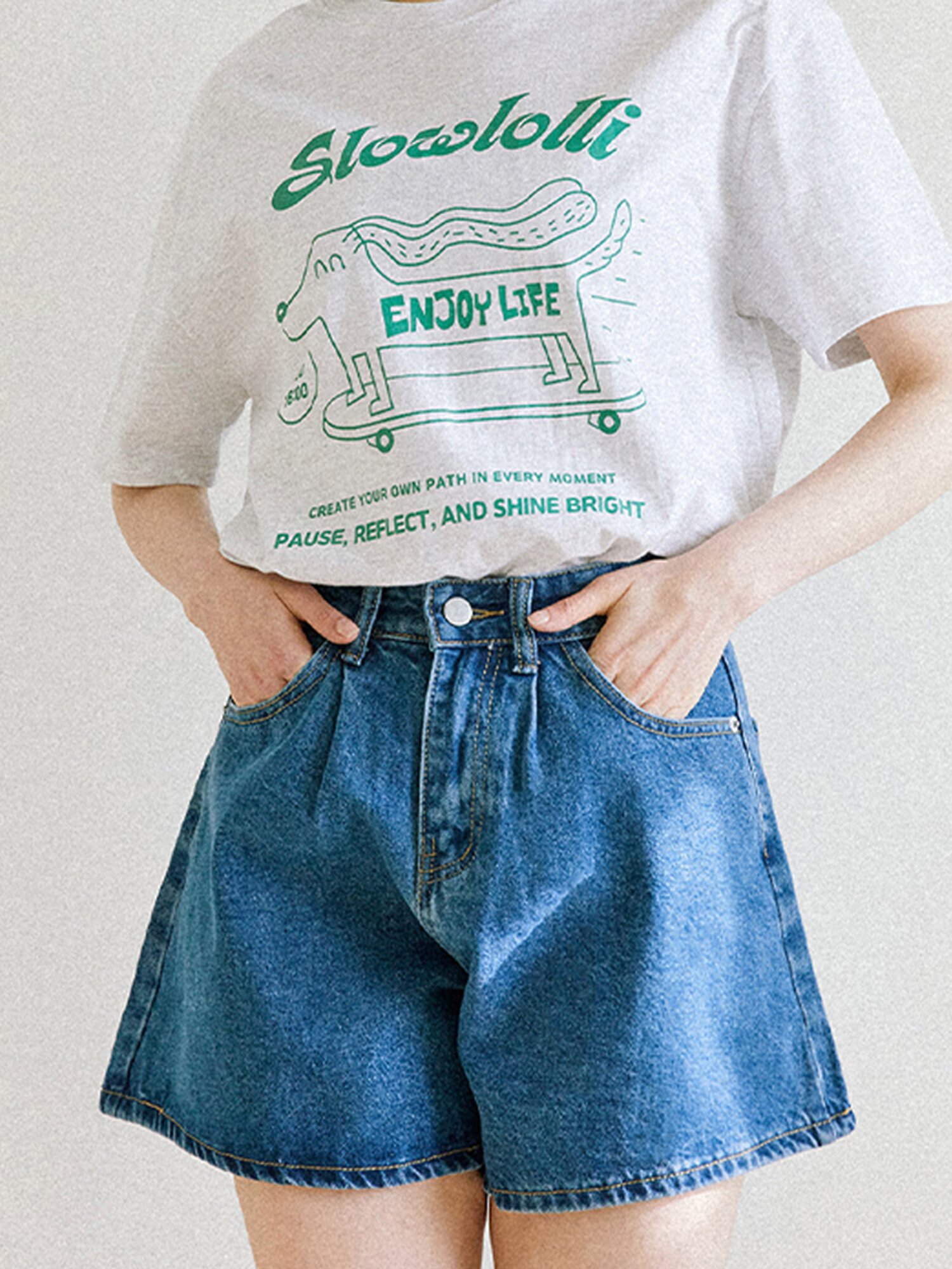[10차] Flare denim short pants_4 Colors