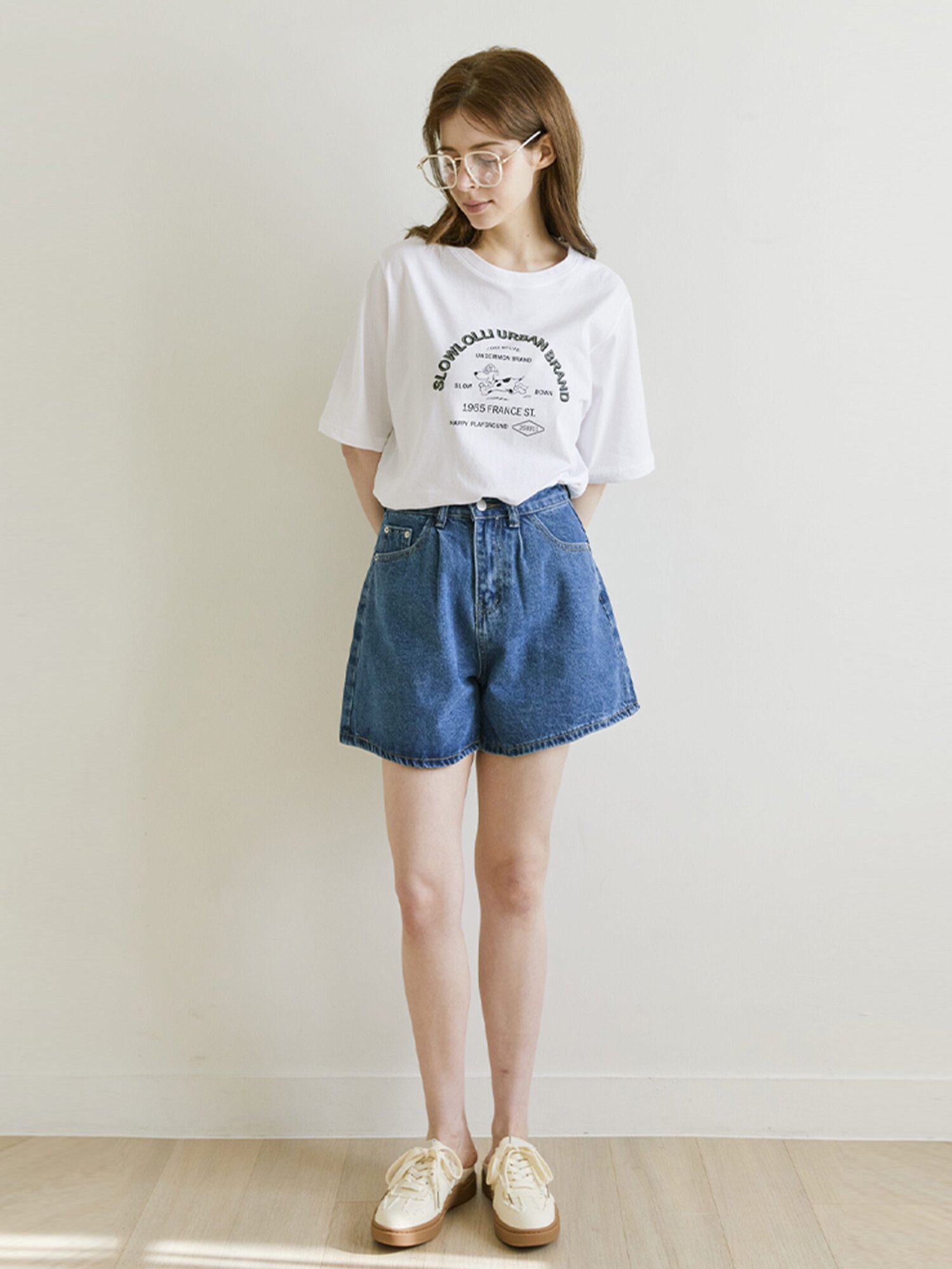 [10차] Flare denim short pants_4 Colors