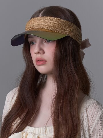 그린라벨 천연 라피아 UV 선바이저 루사카 (3 colors)