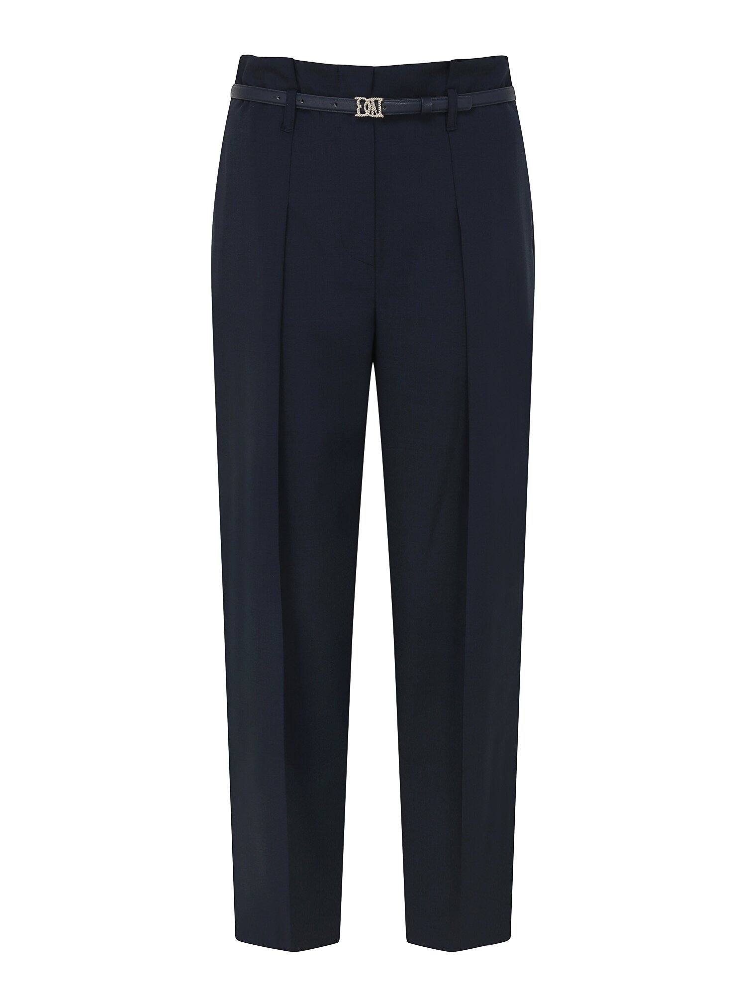 벨티드 원턱 테이퍼드 팬츠 (NAVY)