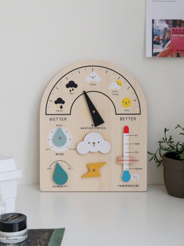 우드 캘린더 일기예보 날씨 표시 달력